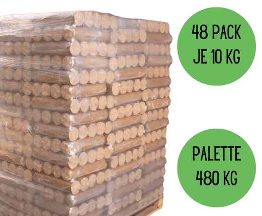 Runde Premium Holzbriketts WEICHHOLZ "BULLY" - 480kg