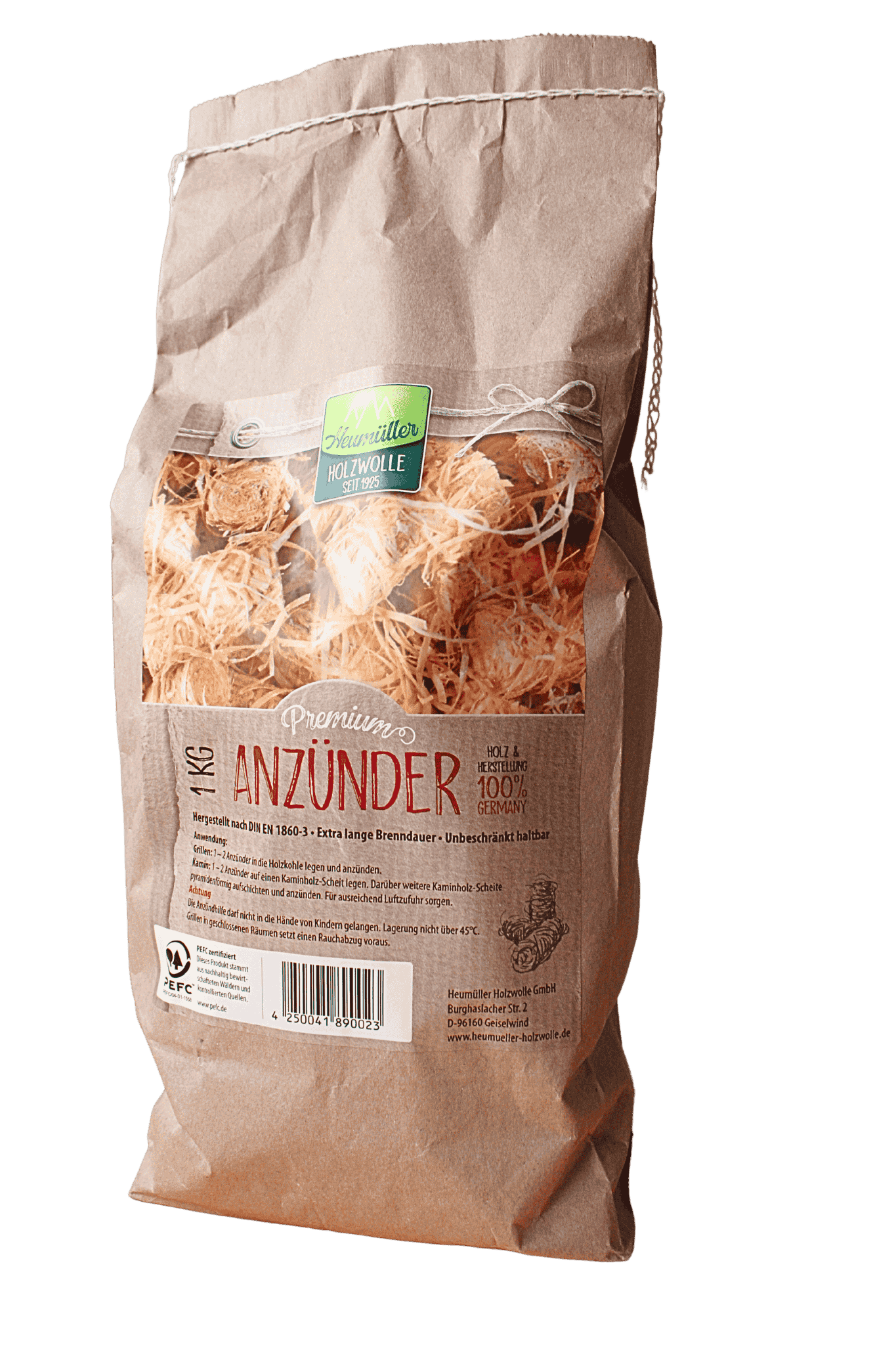 HEUMÜLLER Holzwolleanzünder - 1kg HEUMÜLLER Holzwolleanzünder - 1kg