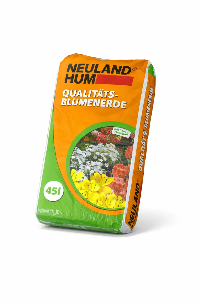 Neuland Hum Blumenerde 45l Einzelsack NeulandHum Qualitäts-Blumenerde 45 Liter Sack freigestellt