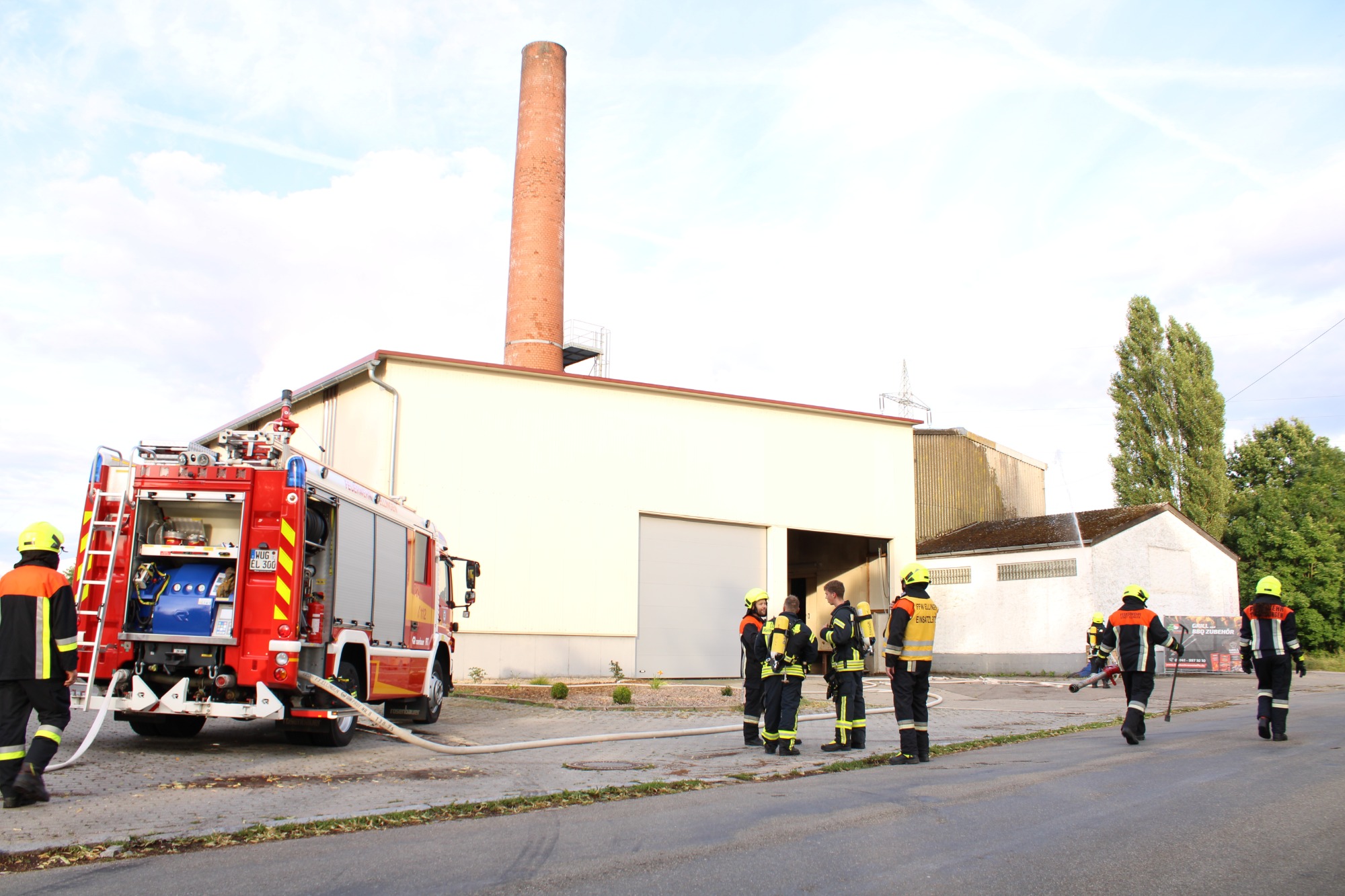 Feuerwehrübung auf dem Gelände von Frankenbrennstoffe®