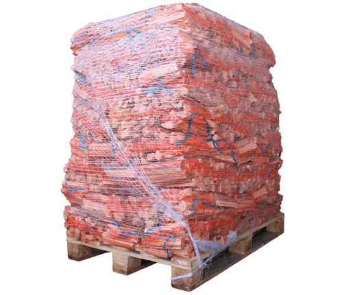 2,5kg Anzündholz im Netzsack 5dm³ - 2,5kg Palette mit 96 Sack 240kg