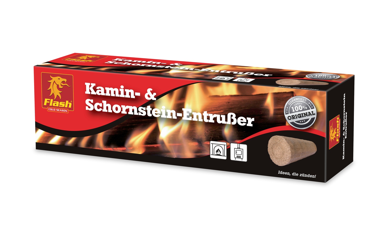 FLASH Entrußerblock für Kamin und Schornstein